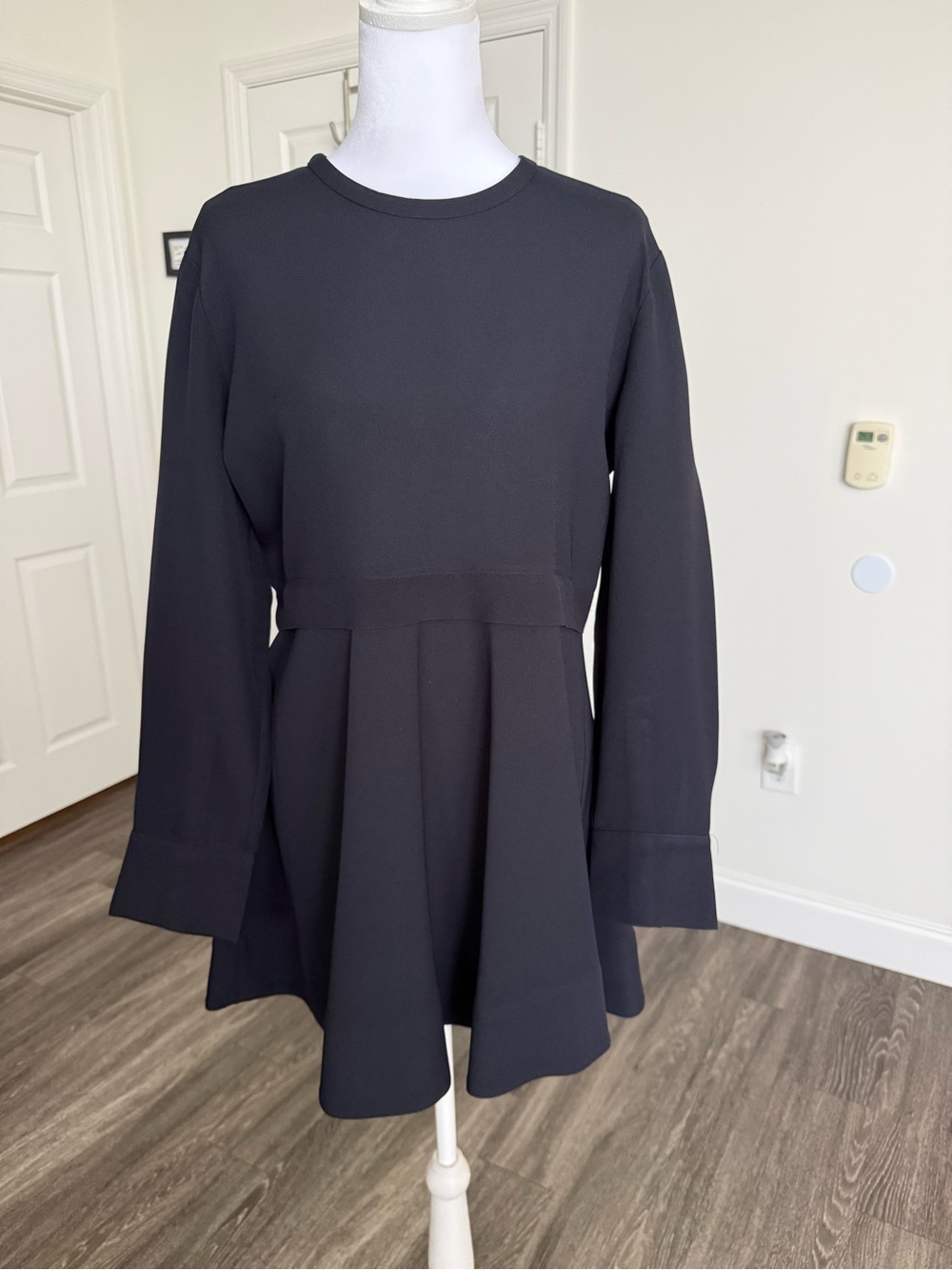 IRO Black Long-Sleeve Peplum Tunic